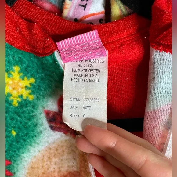 1996 vintage Christmas Barbie girls onesie pajamas